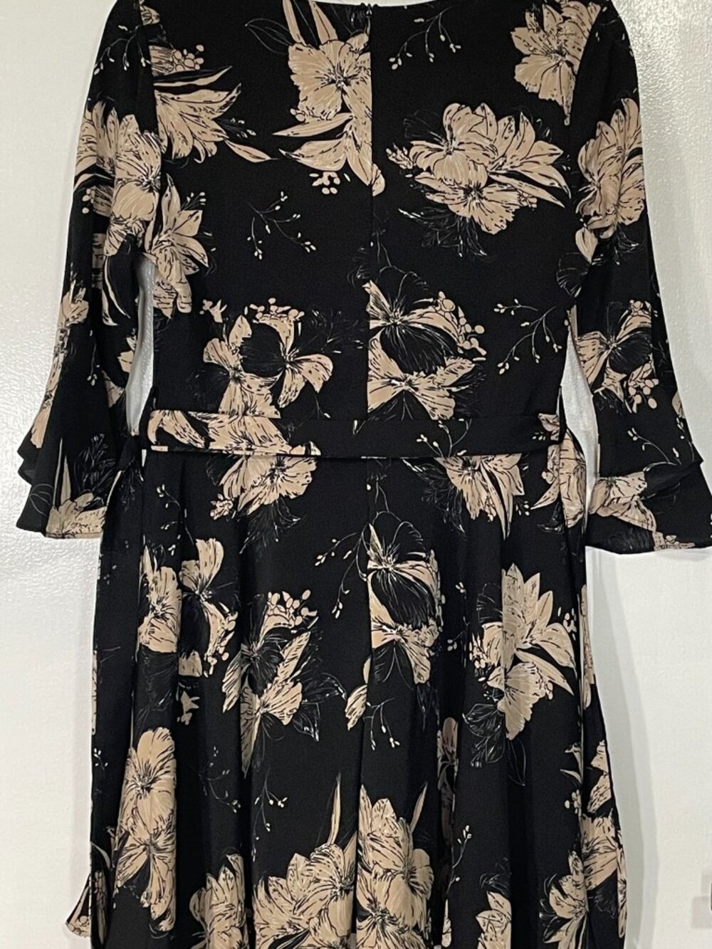 Style by Zone Women’s Black Floral V‑Neck Dress NWT Size Large Poly Spandex - Picture 8 of 8